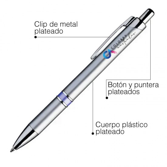 100 Bolígrafos con logo Argos