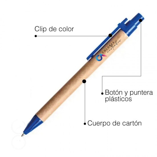 100 Bolígrafos con logo Lignum Eco