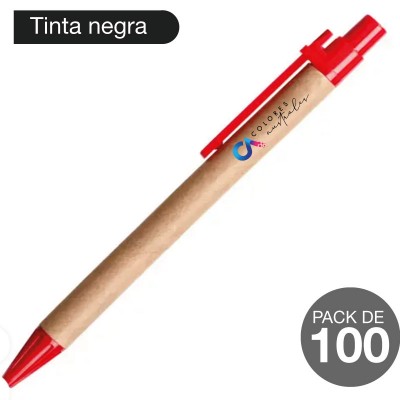 100 Bolígrafos con logo Lignum Eco