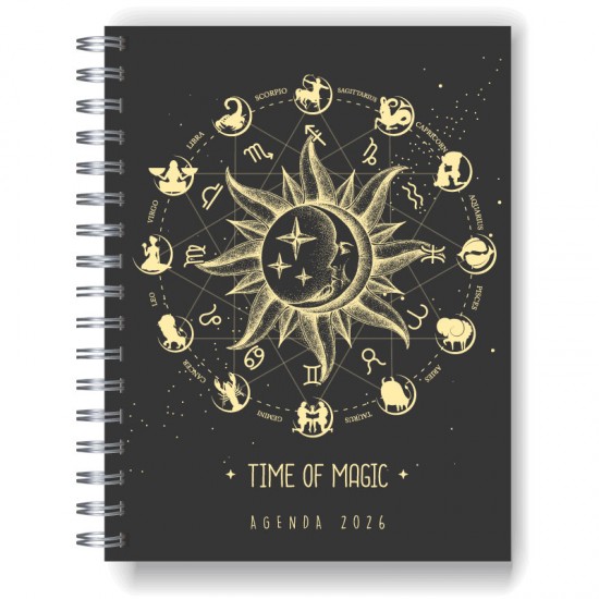 Agenda 2026 tapa dura mod. 5014 "Zodiac 4" en caja para regalo