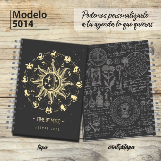 Agenda 2026 tapa dura mod. 5014 "Zodiac 4" en caja para regalo