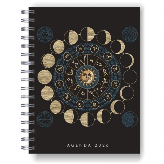 Agenda 2026 tapa dura mod. 5016 "Zodiac 2" en caja para regalo