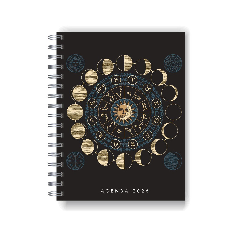 Agenda 2026 tapa dura mod. 5016 "Zodiac 2" en caja para regalo