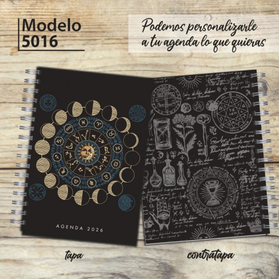 Agenda 2026 tapa dura mod. 5016 "Zodiac 2" en caja para regalo