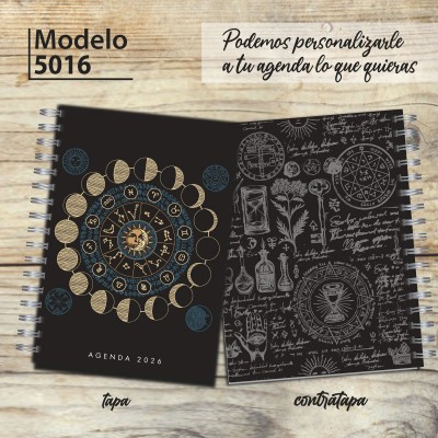 Agenda 2026 tapa dura mod. 5016 "Zodiac 2" en caja para regalo