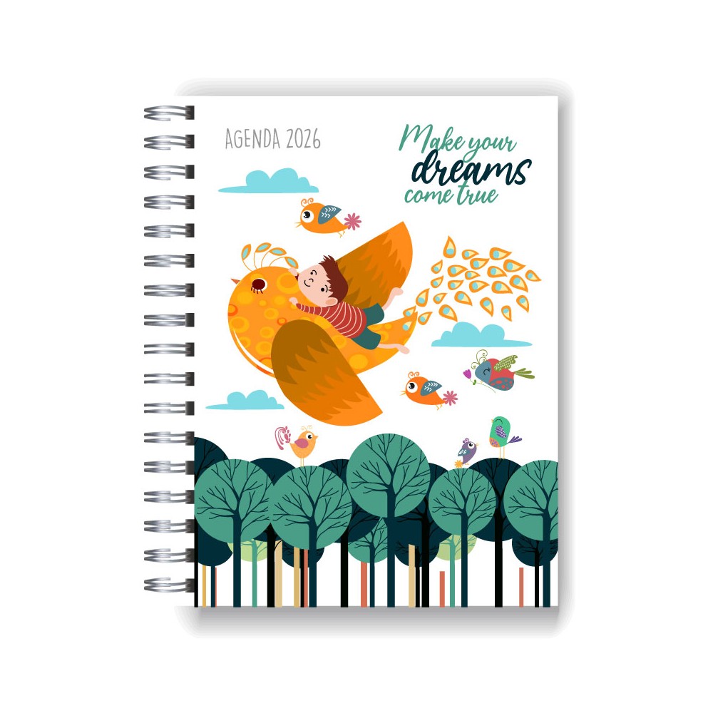 Agenda 2026 tapa dura mod. 5029 "Make your dreams" en caja para regalo