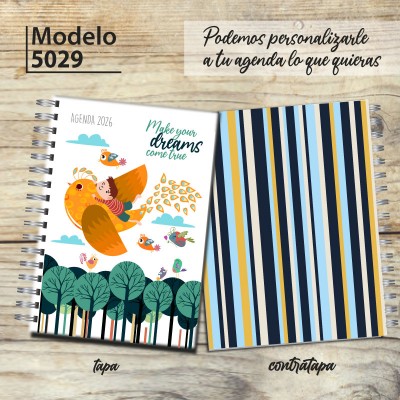 Agenda 2026 tapa dura mod. 5029 "Make your dreams" en caja para regalo