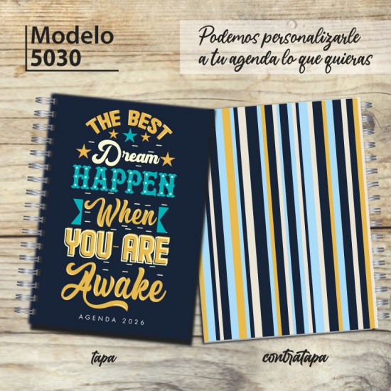 Agenda 2026 tapa dura mod. 5030 "The best dream" en caja para regalo