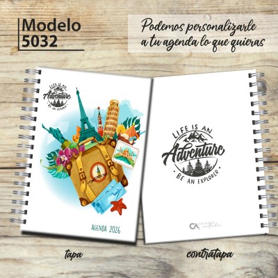 Agenda 2025 tapa dura mod. 5032 "Travel is an adventure"