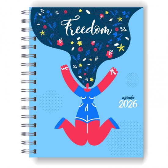 Agenda 2026 tapa dura mod. 5034 "Freedom" en caja para regalo