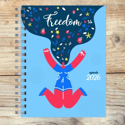 Agenda 2026 tapa dura mod. 5034 "Freedom" en caja para regalo