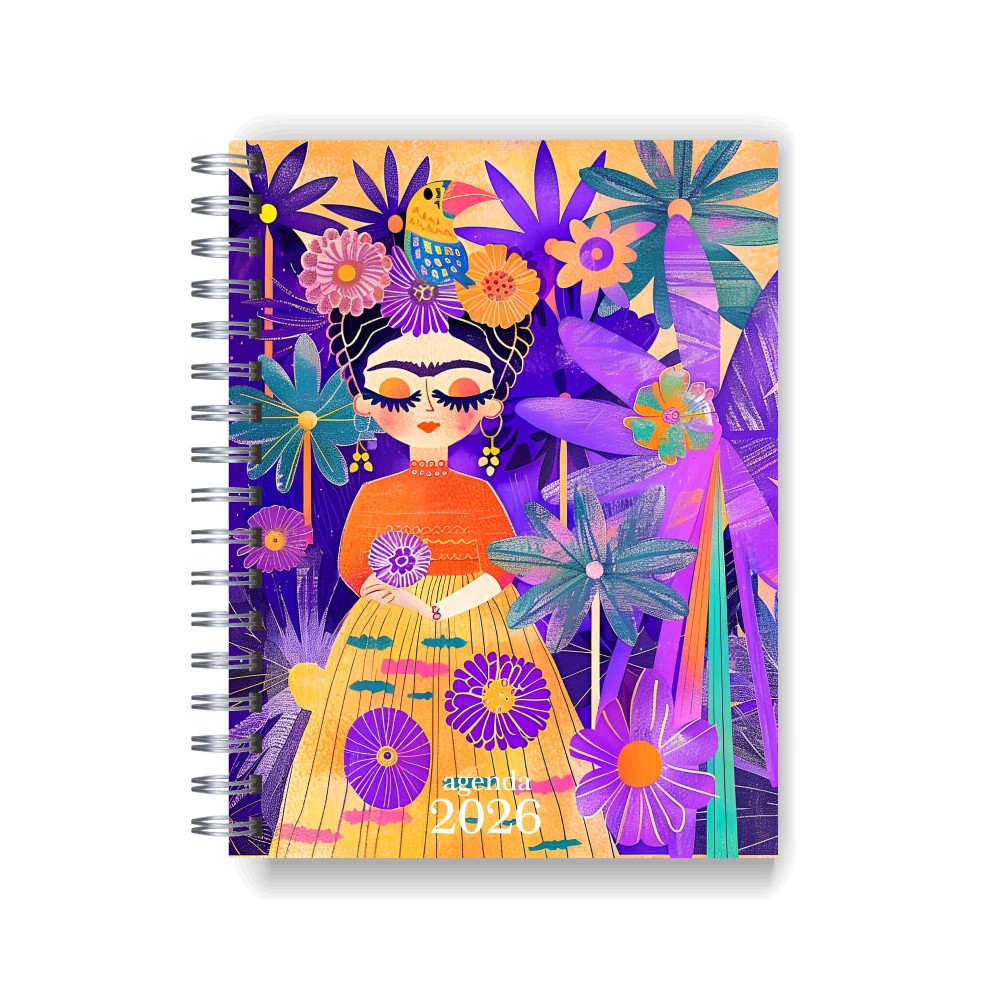 Agenda 2026 tapa dura mod. 4991 "Frida" en caja para regalo