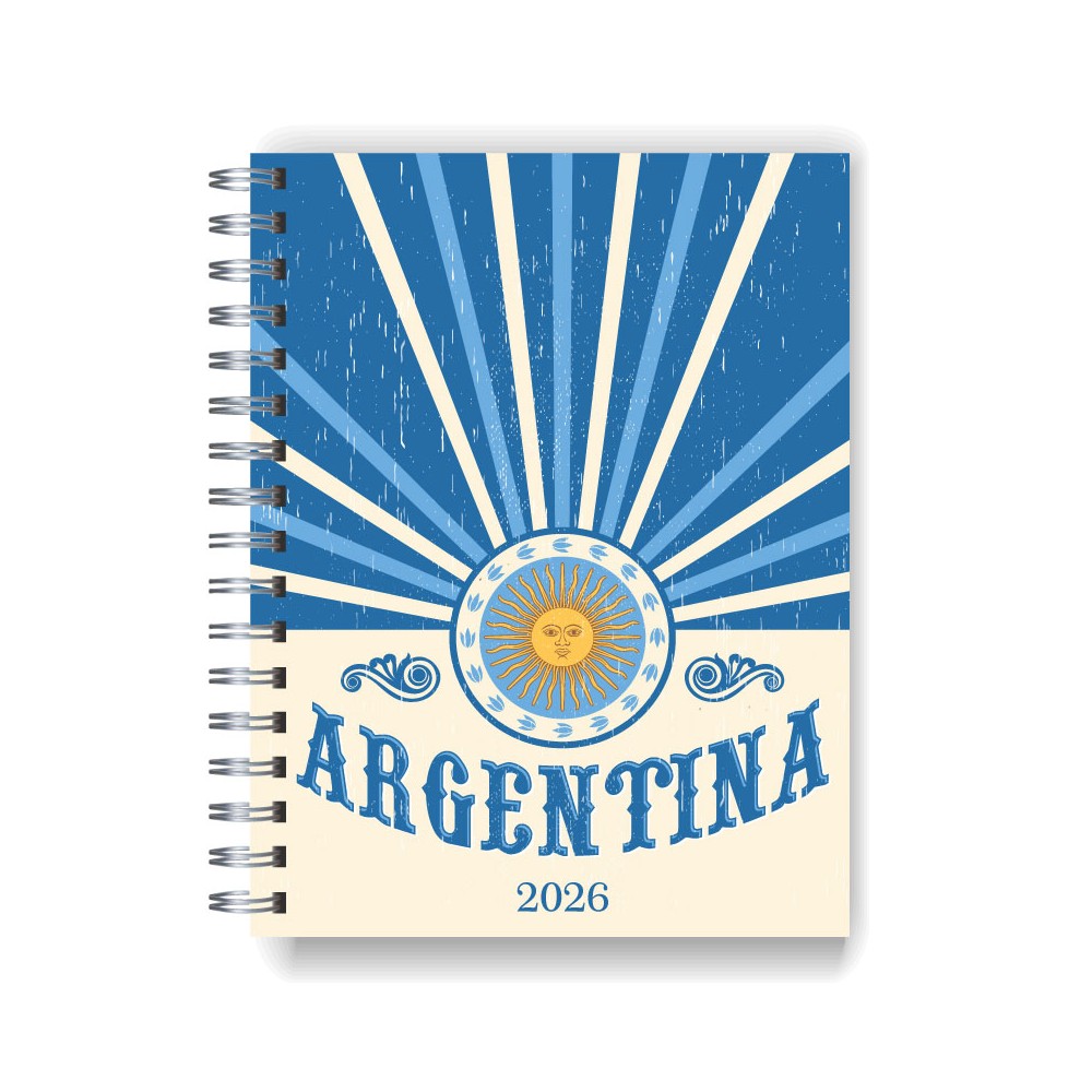 Agenda 2026 tapa dura mod. 4988 "Argentina" en caja para regalo