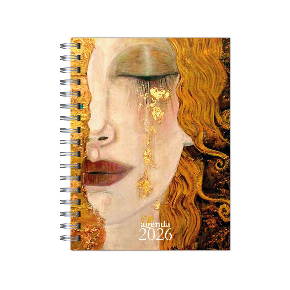 Agenda tapa dura mod. 6531 "Klimt Freya de lágrimas" en caja para regalo