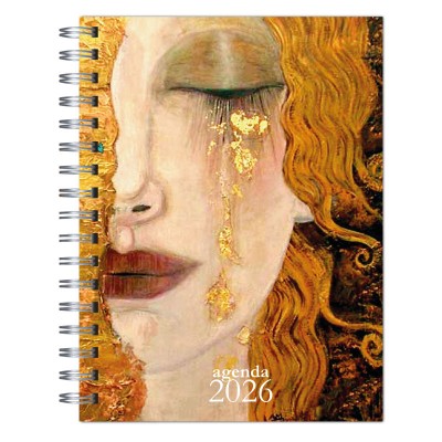 Agenda tapa dura mod. 6531 "Klimt Freya de lágrimas" en caja para regalo
