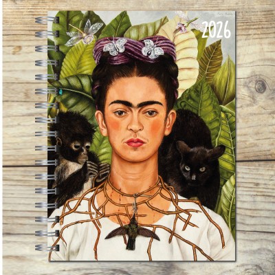 Agenda 2026 tapa dura Modelo 6533 "Frida autoretrato" en caja para regalo
