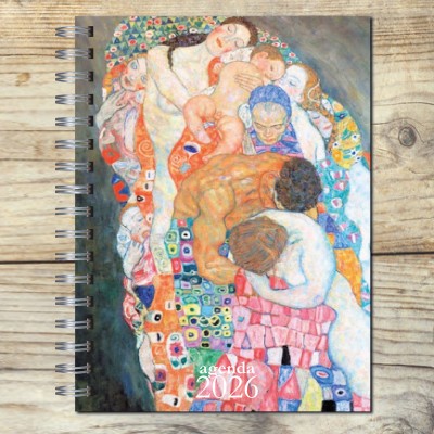 Agenda 2025 tapa dura mod. 6529 "Klimt Vida y Muerte" en caja para regalo