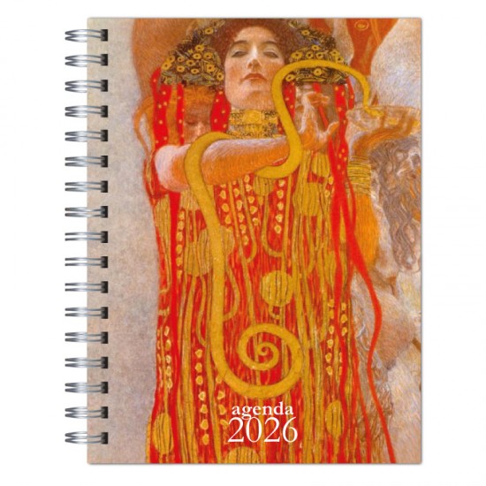 Agenda 2026 tapa dura mod. 6528 "Klimt Hygeia" en caja para regalo