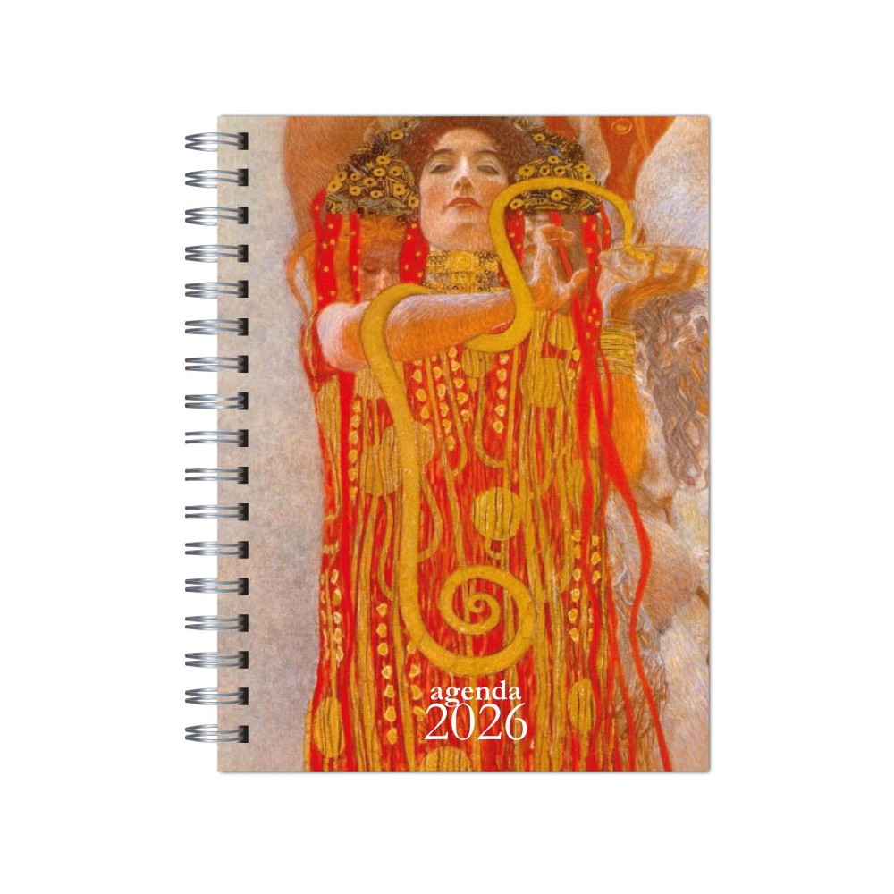 Agenda 2026 tapa dura mod. 6528 "Klimt Hygeia" en caja para regalo