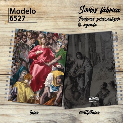 Agenda 2026 tapa dura mod. 6527 "Greco Expolio" en caja para regalo