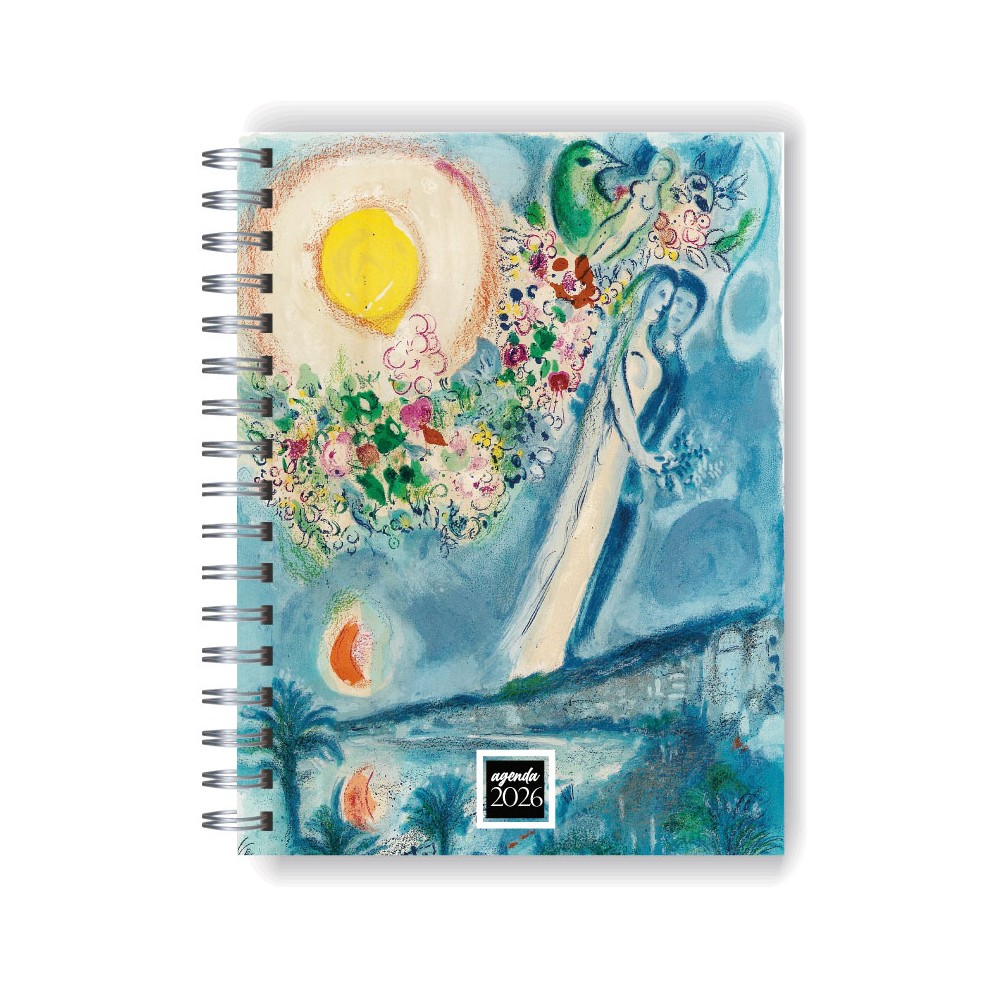 Agenda 2026 tapa dura mod. 6525 "Chagall fiances" en caja para regalo