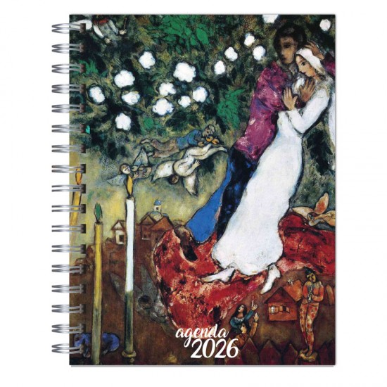 Agenda 2026 tapa dura mod. 6524 "Chagall three candles" en caja para regalo