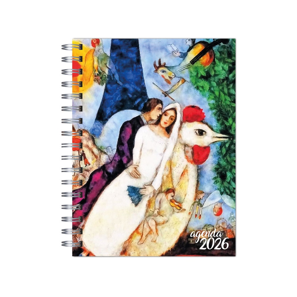 Agenda 2026 tapa dura mod. 6523 "Chagall´s bride" en caja para regalo