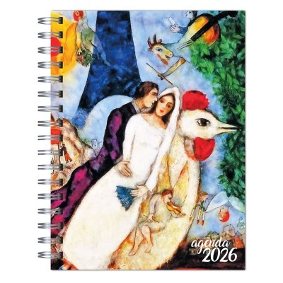Agenda 2026 tapa dura mod. 6523 "Chagall´s bride" en caja para regalo