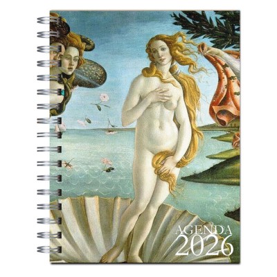 Agenda 2026 tapa dura mod. 6519 "Nacimiento de Venus" en caja para regalo