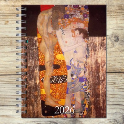 Agenda 2026 tapa dura mod. 6518 "Klimt Three ages" en caja para regalo