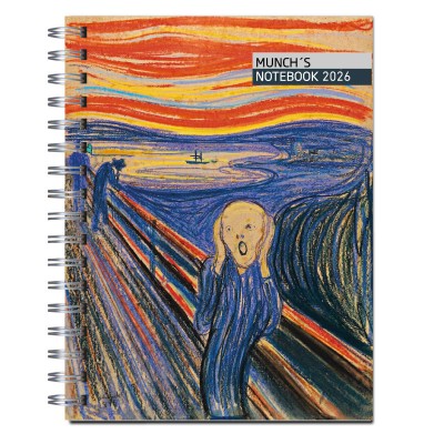 Agenda 2026 tapa dura mod. 6512 "El Grito" de Munch en caja para regalo