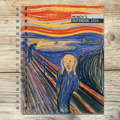 Agenda 2026 tapa dura mod. 6512 "El Grito" de Munch en caja para regalo