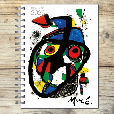 Agenda 2026 tapa dura mod. 6511 "Joan Miró" en caja para regalo