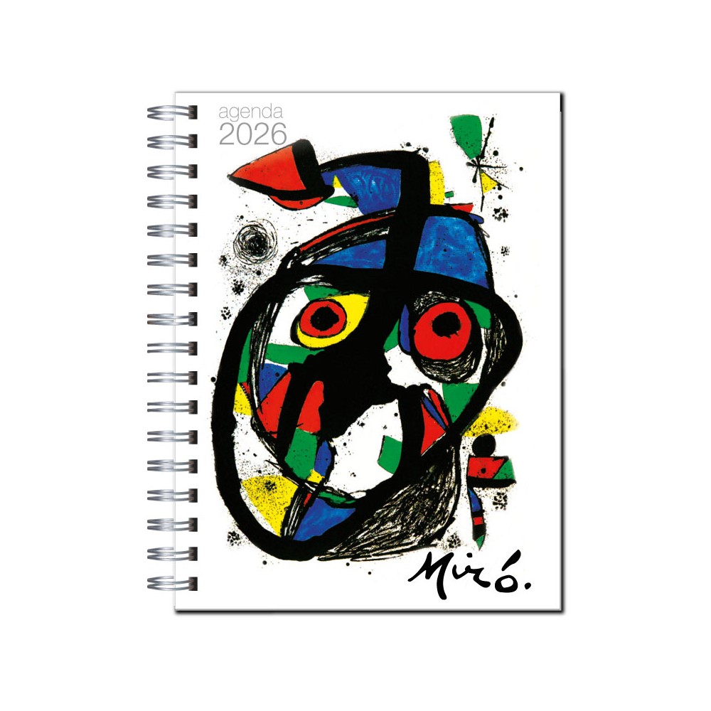 Agenda 2026 tapa dura mod. 6511 "Joan Miró" en caja para regalo