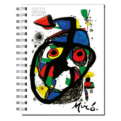 Agenda 2026 tapa dura mod. 6511 "Joan Miró" en caja para regalo