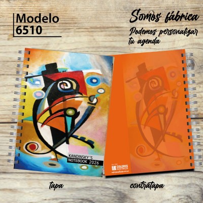 Agenda 2026 tapa dura mod. 6510 "Kandinsky´s notebook" en caja para regalo