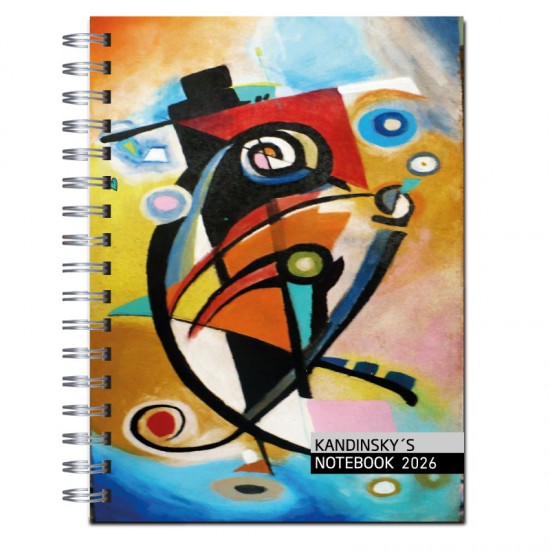 Agenda 2026 tapa dura mod. 6510 "Kandinsky´s notebook" en caja para regalo