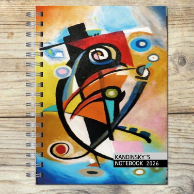 Agenda 2026 tapa dura mod. 6510 "Kandinsky´s notebook" en caja para regalo