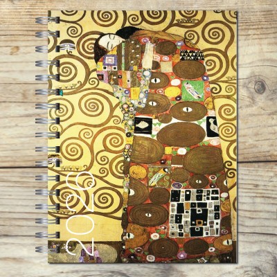 Agenda 2026 tapa dura mod. 6509 "El abrazo" de Gustav Klimt en caja para regalo