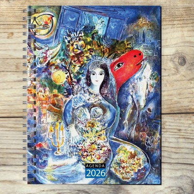 Agenda 2026 tapa dura mod. 6507 "Bella" de Chagall en caja para regalo