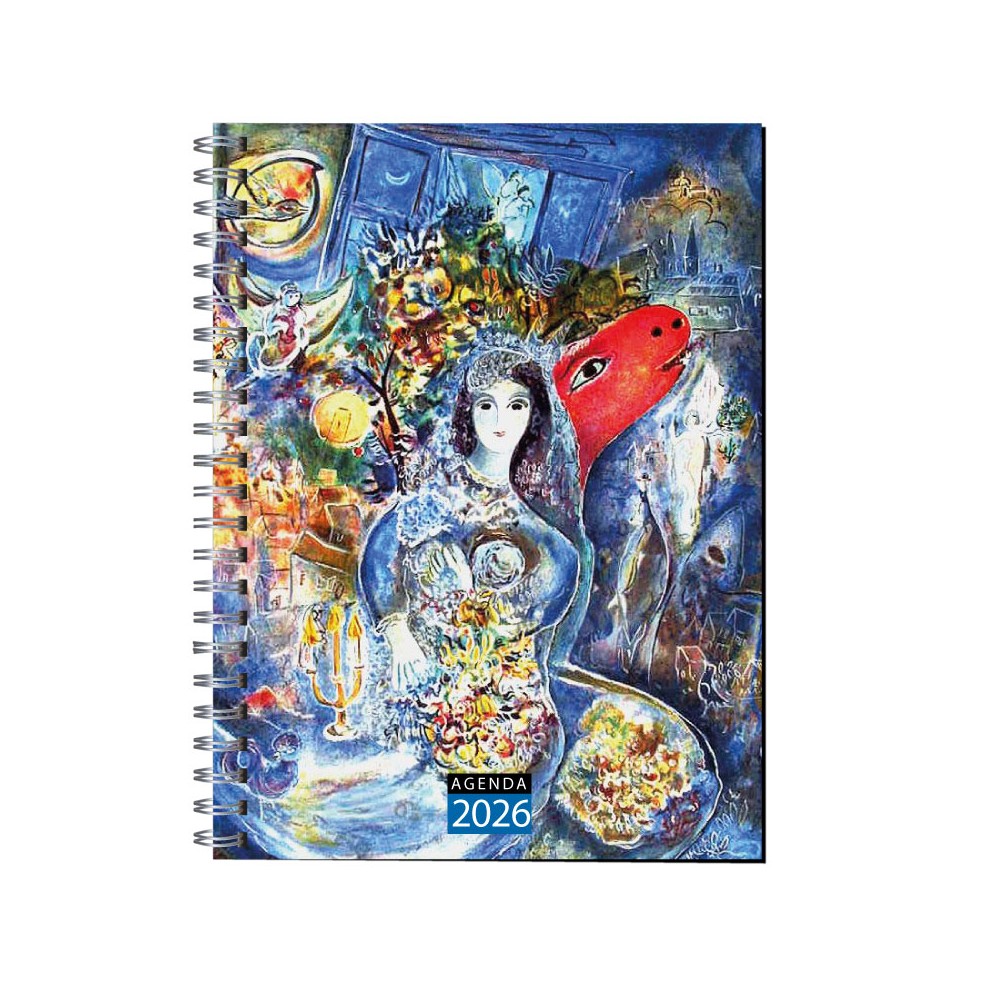 Agenda 2026 tapa dura mod. 6507 "Bella" de Chagall en caja para regalo