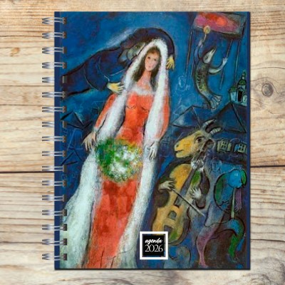 Agenda 2026 tapa dura mod. 6502 "Chagall" en caja para regalo