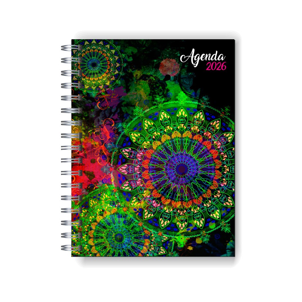 Agenda 2026 tapa dura mod. 5113 "Mandala group" en caja para regalo