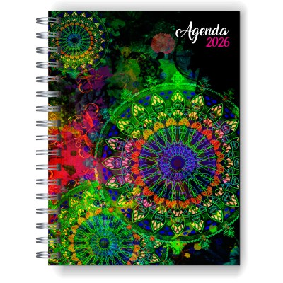 Agenda 2026 tapa dura mod. 5113 "Mandala group" en caja para regalo