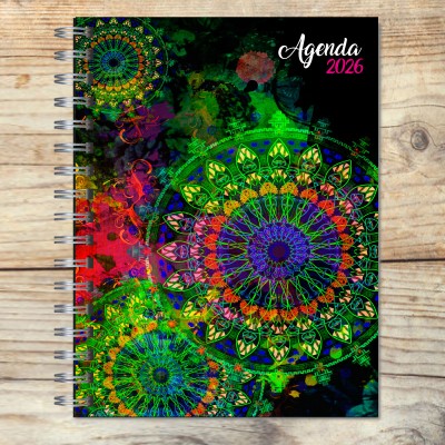 Agenda 2026 tapa dura mod. 5113 "Mandala group" en caja para regalo