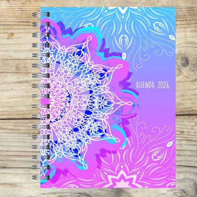Agenda 2026 tapa dura mod. 5104 "Mandala" en caja para regalo