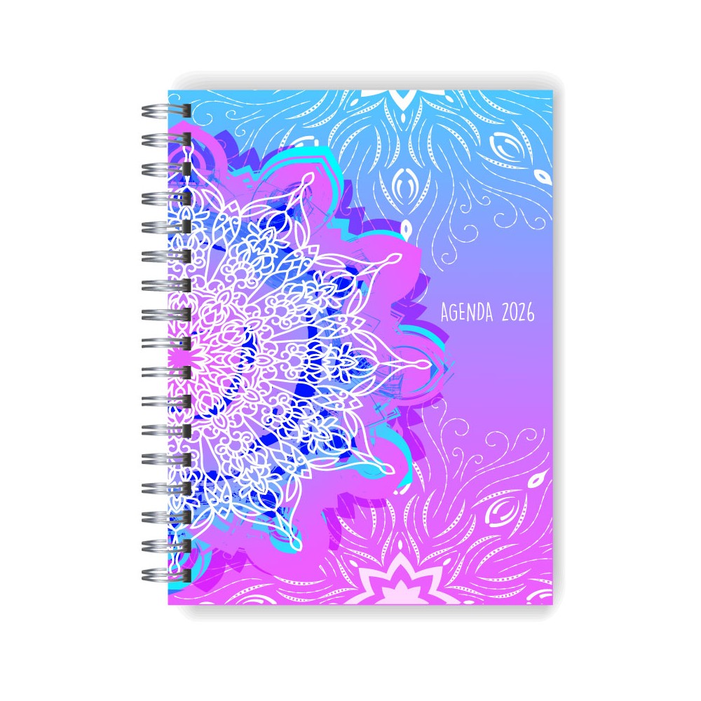 Agenda 2026 tapa dura mod. 5104 "Mandala" en caja para regalo