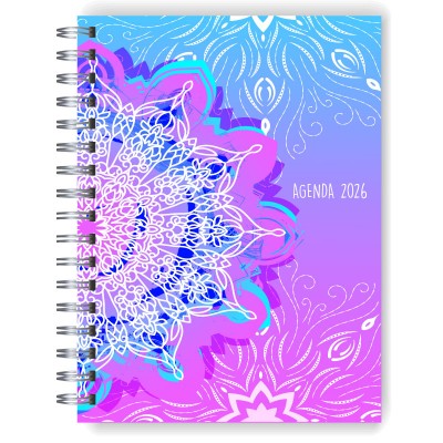 Agenda 2026 tapa dura mod. 5104 "Mandala" en caja para regalo