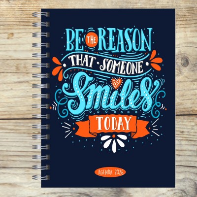 Agenda 2026 tapa dura mod. 5098 "Be the reason" en caja para regalo