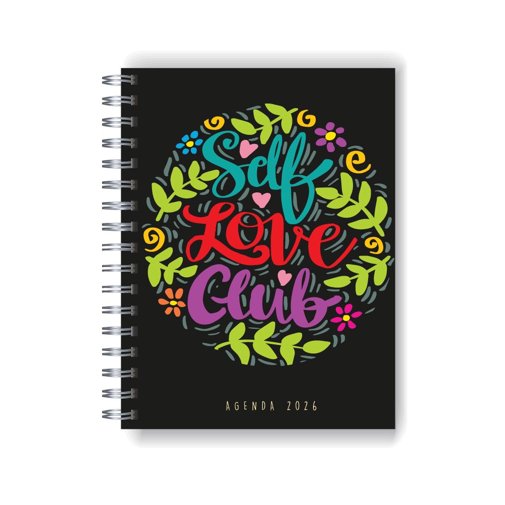 Agenda 2026 tapa dura mod. 5001 "Self Love Club" en caja para regalo